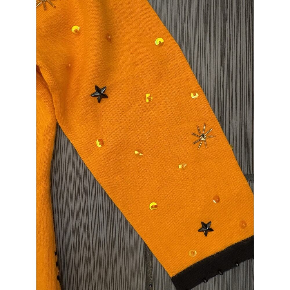 Vintage Berek Takako Sakon Halloween Beaded Zip Up Cardigan Women’s Medium - Picture 6 of 9